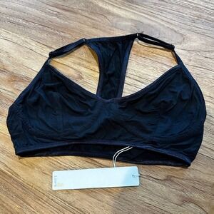 Line + Dot Women’s Black Stretch NWT‎ Racerback Bra Bralette